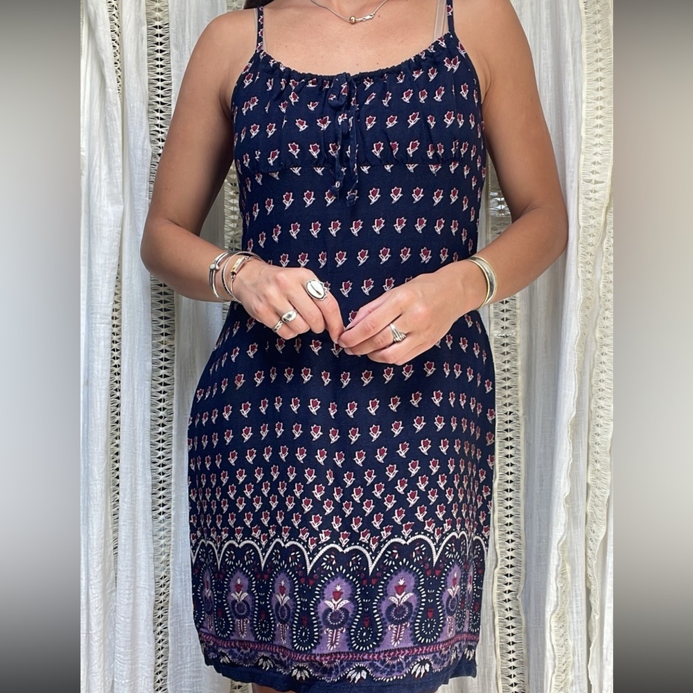 vintage y2k 2000s xhilaration milkmaid boho dress